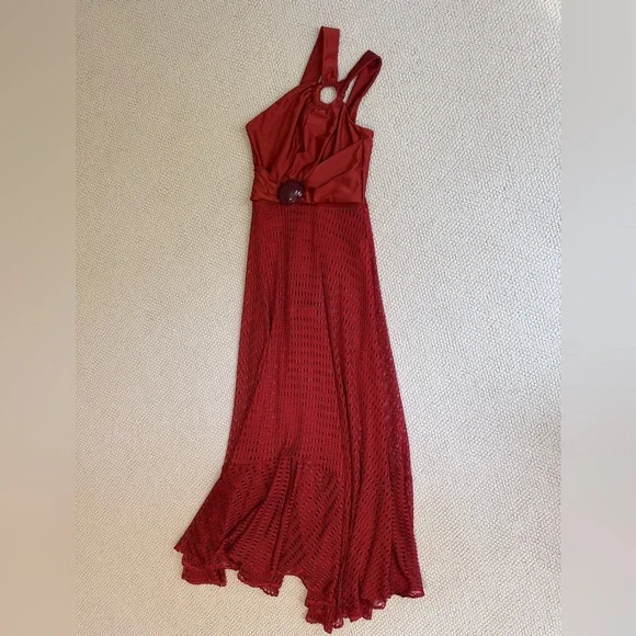 PatBO | Dresses | Patbo Red Netted Beach Dress With Shell Like New |  Poshmark